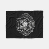 Dog Smoking Cigarette Funny Poodle Meme  Fleece Deken (Voorkant (Horizontaal))