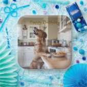 Dog Sneaking Food Papieren Bordje (Feest)