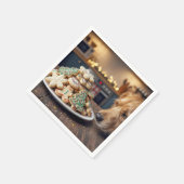 Dog Sniffing Christmas Sugar Cookies Servet (Hoek)