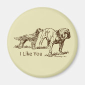 Dog Sniffs Butt Magneet (Voorkant)