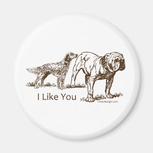 Dog Sniffs Butt Magneet