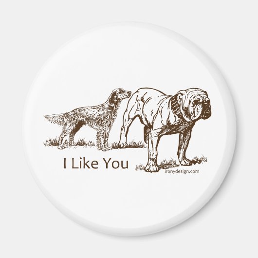 Dog Sniffs Butt Magneet (Voorkant)