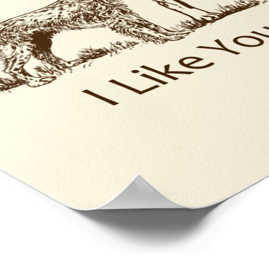 Dog Sniffs Butt Poster (Hoek)