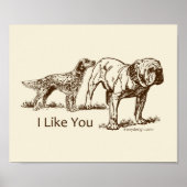 Dog Sniffs Butt Poster (Voorkant)