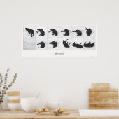 Dog Snow Angel {white} Poster 36x16" (Keuken)