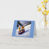 Dog Snow Tubing Kaart (Gele Bloem)