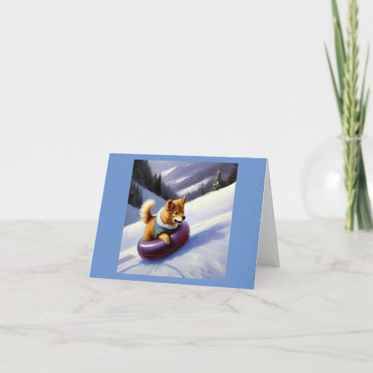 Dog Snow Tubing Kaart (Voorkant)