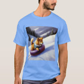 Dog Snow Tubing T-shirt (Voorkant)