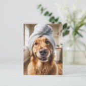 Dog Spa Grooming Briefkaart (Staand voorkant)