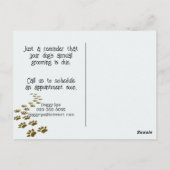 Dog Spa Grooming Briefkaart (Achterkant)