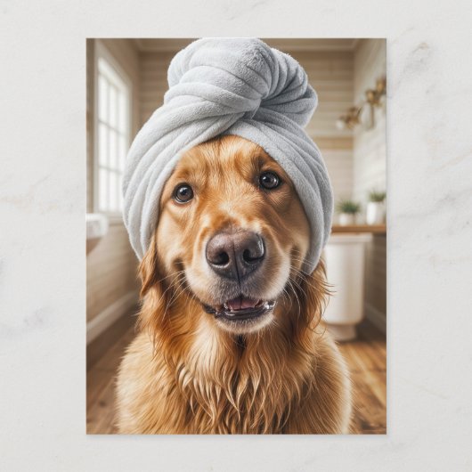 Dog Spa Grooming Briefkaart (Voorkant)