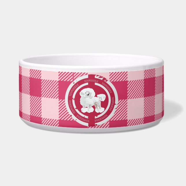 Dog Speelgoed Podle (roze thema) Voerbakje (Voorkant)