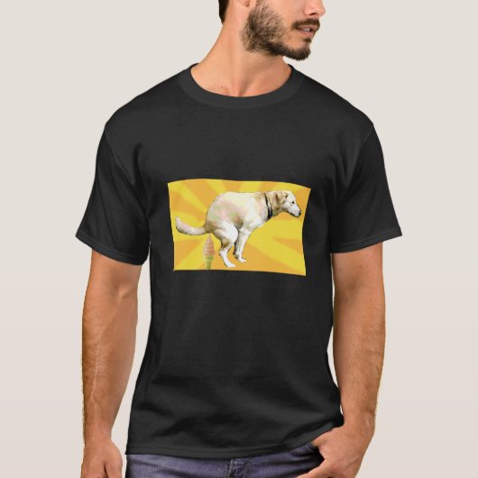 Dog spoelt ijs t-shirt (Voorkant)