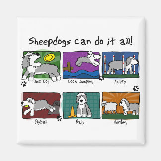 Dog Sports Old English Sheepdog Magneet