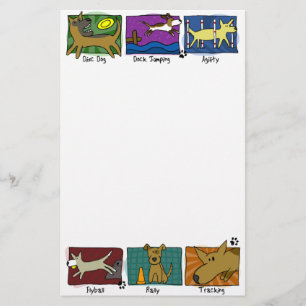 Dog Sports Stationery (niet-gevoerd) Briefpapier