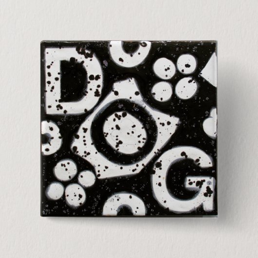 Dog Square Button (Voorkant)