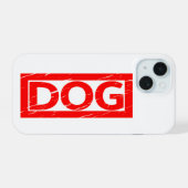 Dog Stamp iPhone 15 Case (Achterkant horizontaal)