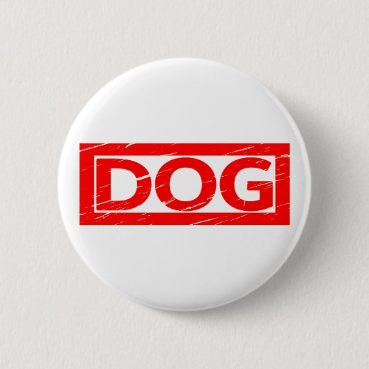 Dog Stamp Ronde Button 5,7 Cm (Voorkant)