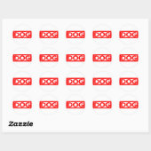 Dog Stamp Ronde Sticker (Vel)