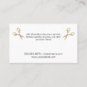 Dog-stand |  schaar visitekaartje (Achterkant)