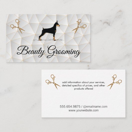 Dog-stand |  schaar visitekaartje (Voorkant / Achterkant)