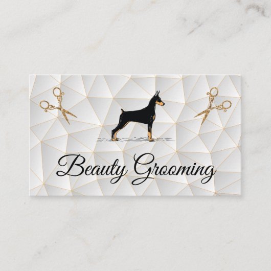 Dog-stand |  schaar visitekaartje (Voorkant)