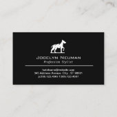 Dog Standing Logo | Schaar Comb Visitekaartje (Achterkant)