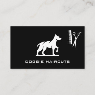 Dog Standing Logo   Schaar Comb Visitekaartje