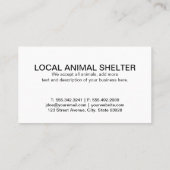 Dog Standing Logo Visitekaartje (Achterkant)