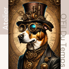 Dog Steampunk Hat 13X19 Tissuepapier