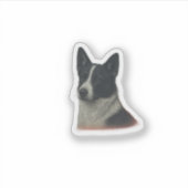 Dog Sticker Black White  (Voorkant)