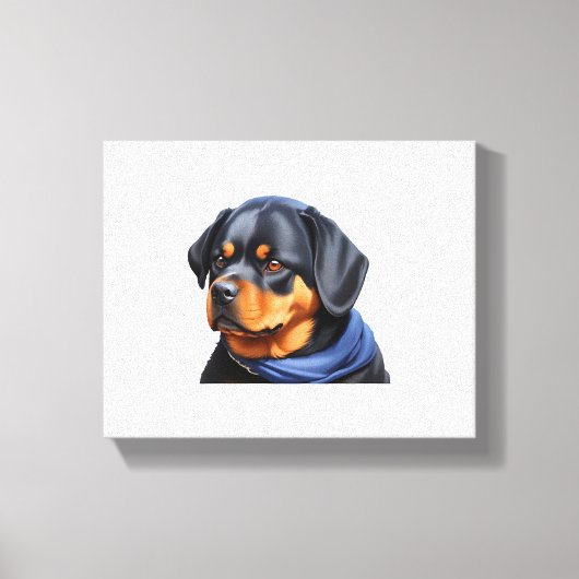 Dog Sticker Canvas Afdruk (Voorkant)