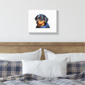 Dog Sticker Canvas Afdruk (Insitu (Slaapkamer))