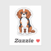 Dog Sticker Cavalier koning charles geïllustreerd (Vel)