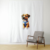 Dog sticker wandkleed (In situ)