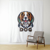 Dog Sticker Wandkleed (In situ)