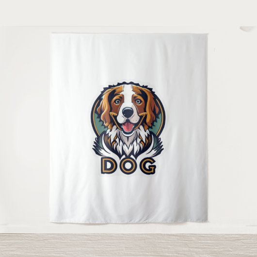 Dog Sticker Wandkleed (Voorkant)