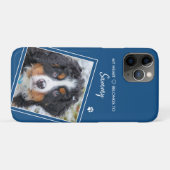 Dog Stijlvolle moderne Quote Blue Pet foto Case-Mate iPhone Case (Achterkant (horizontaal))