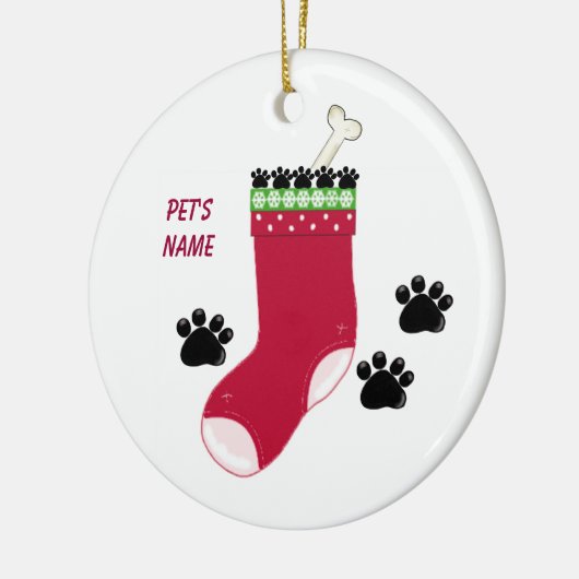 Dog Stocking and Paw Prints Ornament (Links)