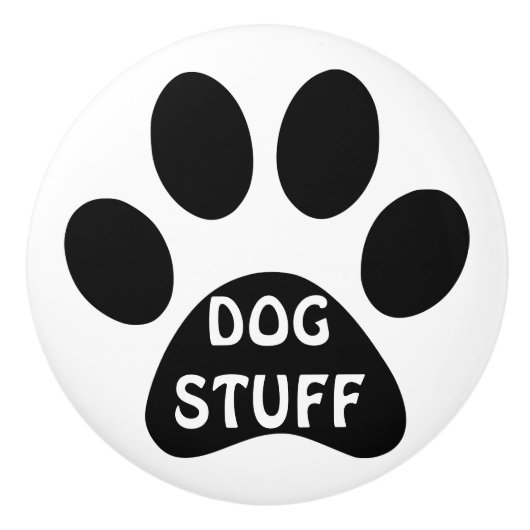 Dog Stuff-lade voor afdruppellade of voetklembord Keramische Knop (Voorkant)
