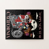 Dog stuurt een motorfiets naar Californië Legpuzzel (Horizontaal)