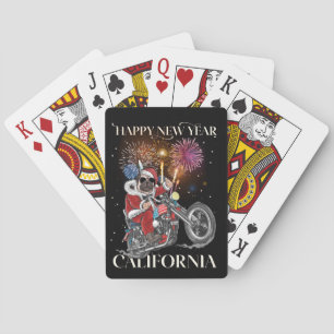 Dog stuurt een motorfiets naar Californië Pokerkaarten