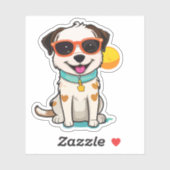 dog sunbathing sticker (Vel)