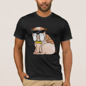 DOG SUNGLASSES BULLDOG T-SHIRTS T - SHIRTS (Voorkant)