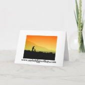 Dog Sunset Sympathy Card Kaart (Achterkant)