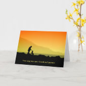 Dog Sunset Sympathy Card Kaart (Gele Bloem)