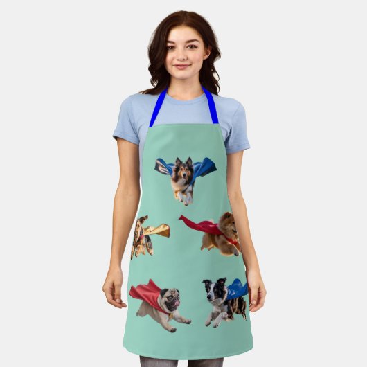 Dog Superhero Apron Schort (Gedragen)