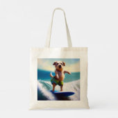 Dog Surfing Tote Bag (Achterkant)