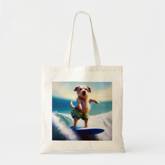 Dog Surfing Tote Bag (Voorkant)