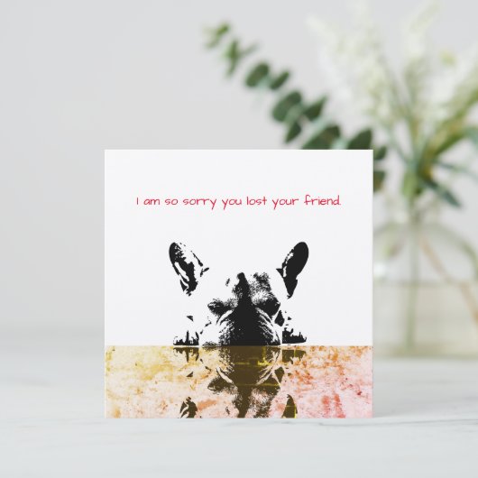 Dog Sympathcard (Staand voorkant)